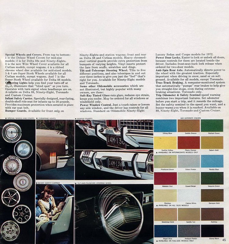 1972 Oldsmobile Full-Line Brochure Page 7